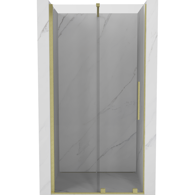 Mexen Velar drzwi prysznicowe rozsuwane 110 cm, transparent, złote szczotkowane - 871-110-000-01-55
