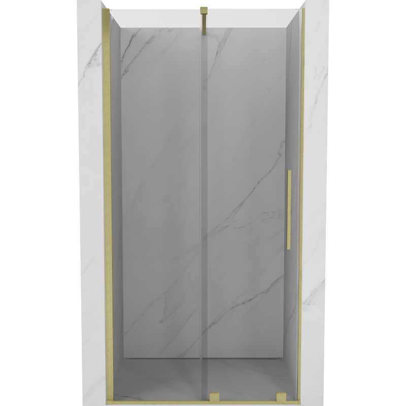 Mexen Velar schuifdouchedeur 120 cm, transparant, goud geborsteld - 871-120-000-01-55
