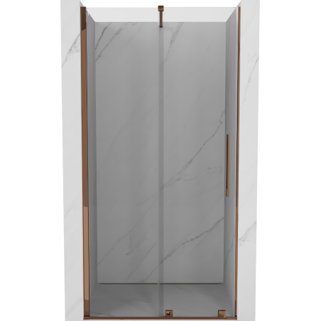 Mexen Velar drzwi prysznicowe rozsuwane 100 cm, transparent, różowe złoto - 871-100-000-01-60