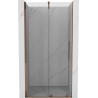 Mexen Velar schiebetür-Duschwand 100 cm, transparent, Roségold - 871-100-000-01-60