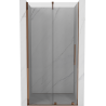 Mexen Velar drzwi prysznicowe rozsuwane 110 cm, transparent, różowe złoto - 871-110-000-01-60