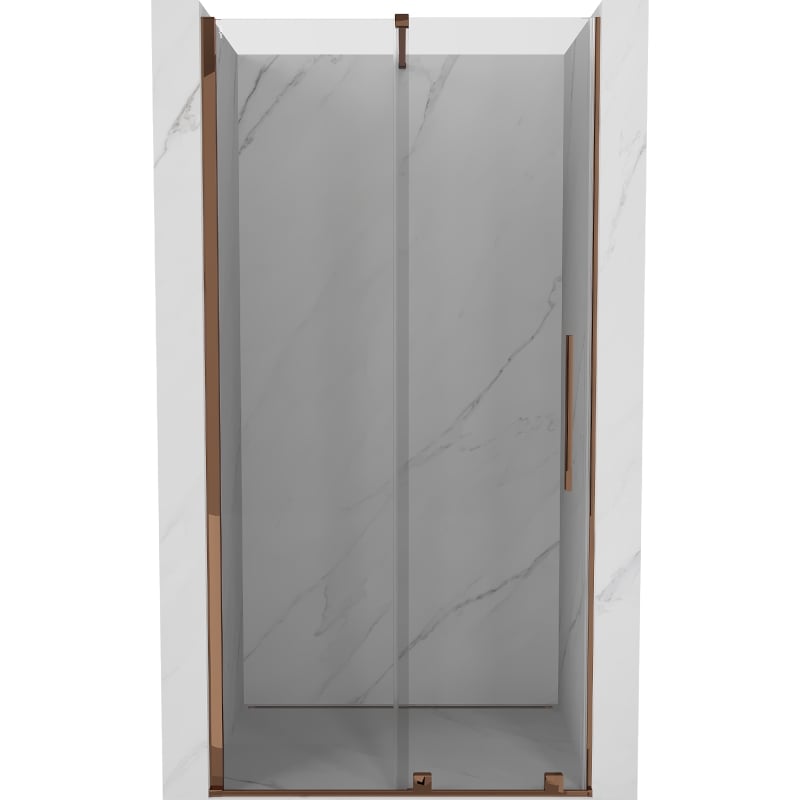 Mexen Velar klizna vrata klizna 120 cm, prozirna, ružičasto zlato - 871-120-000-01-60