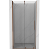 Mexen Velar drzwi prysznicowe rozsuwane 120 cm, transparent, różowe złoto - 871-120-000-01-60