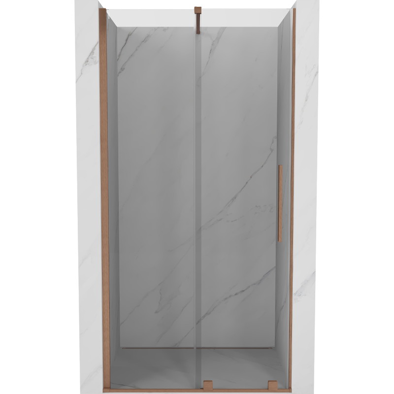 Mexen Velar lükanduksed dušile, 90 cm, läbipaistev, harjatud vask - 871-090-000-01-65