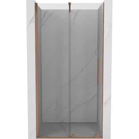 Mexen Velar lükanduksed dušile, 90 cm, läbipaistev, harjatud vask - 871-090-000-01-65