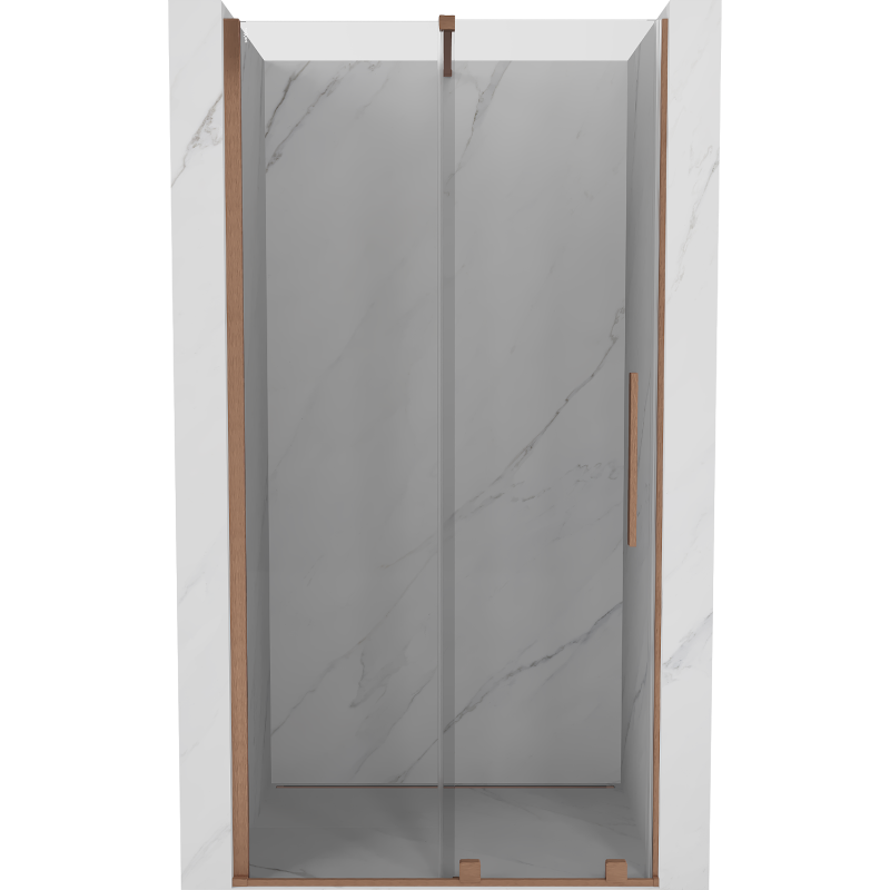 Mexen Velar portas de chuveiro de correr 100 cm, transparente, cobre escovado - 871-100-000-01-65