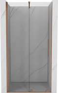 Mexen Velar drzwi prysznicowe rozsuwane 100 cm, transparent, miedź szczotkowana - 871-100-000-01-65