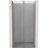 Mexen Velar sliding shower door 110 cm, transparent, brushed copper - 871-110-000-01-65
