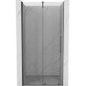 Mexen Velar Schiebetür Dusche 100 cm, transparent, gebürstet Gun Grau - 871-100-000-01-66