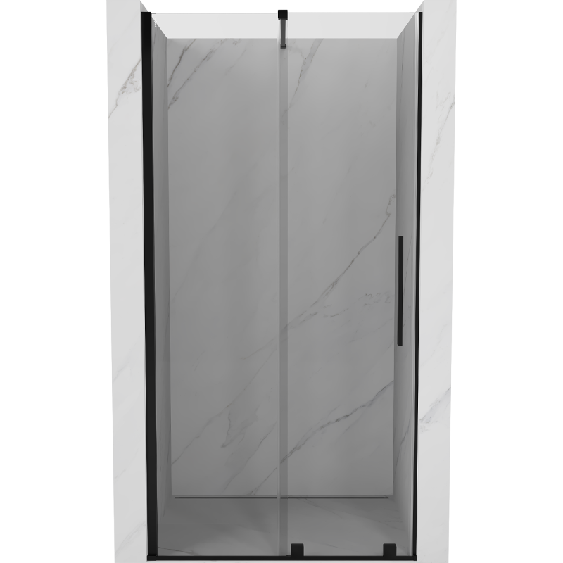 Mexen Velar drzwi prysznicowe rozsuwane 90 cm, transparent, czarne - 871-090-000-01-70