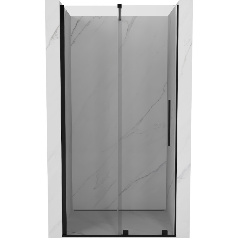 Mexen Velar schuifbare douchedeur 100 cm, transparant, zwart - 871-100-000-01-70