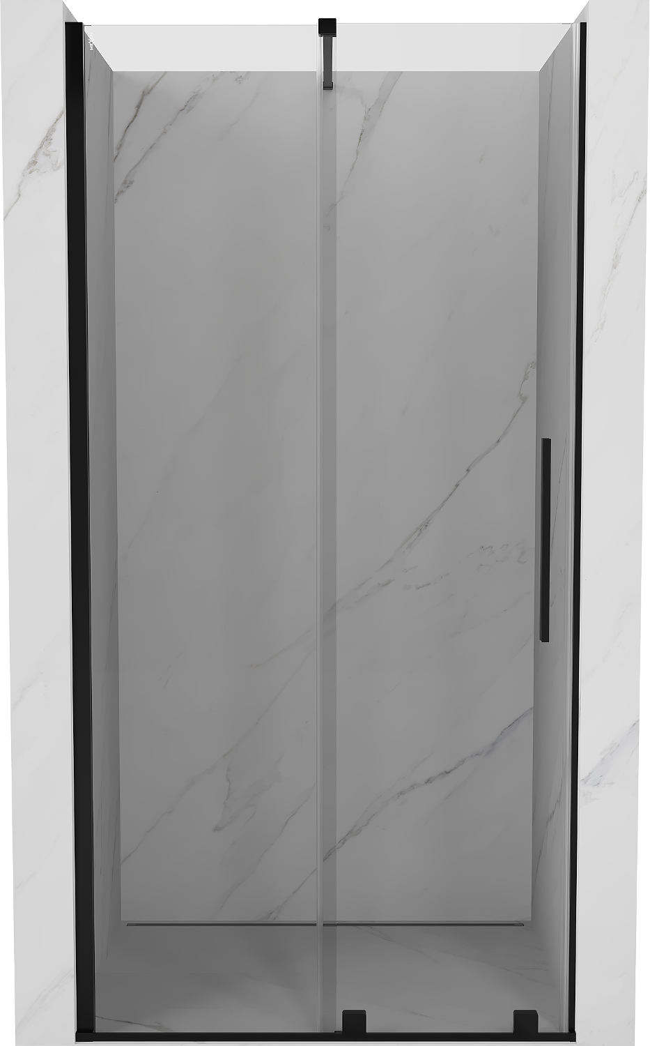 Mexen Velar drzwi prysznicowe rozsuwane 100 cm, transparent, czarne - 871-100-000-01-70