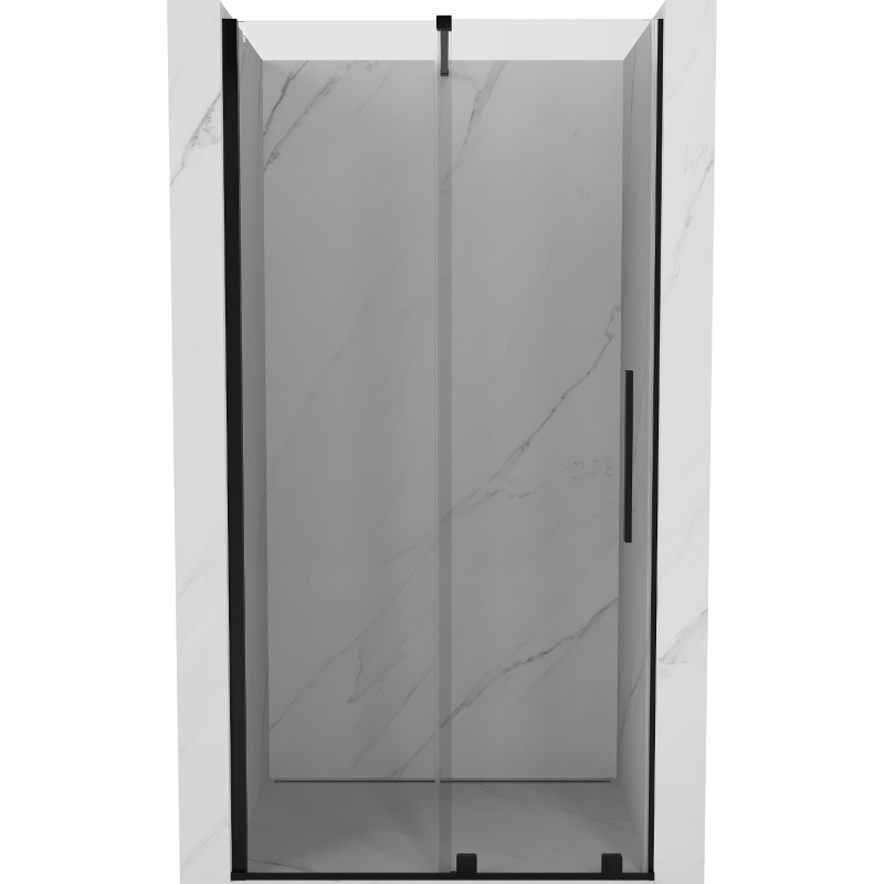 Mexen Velar drzwi prysznicowe rozsuwane 110 cm, transparent, czarne - 871-110-000-01-70