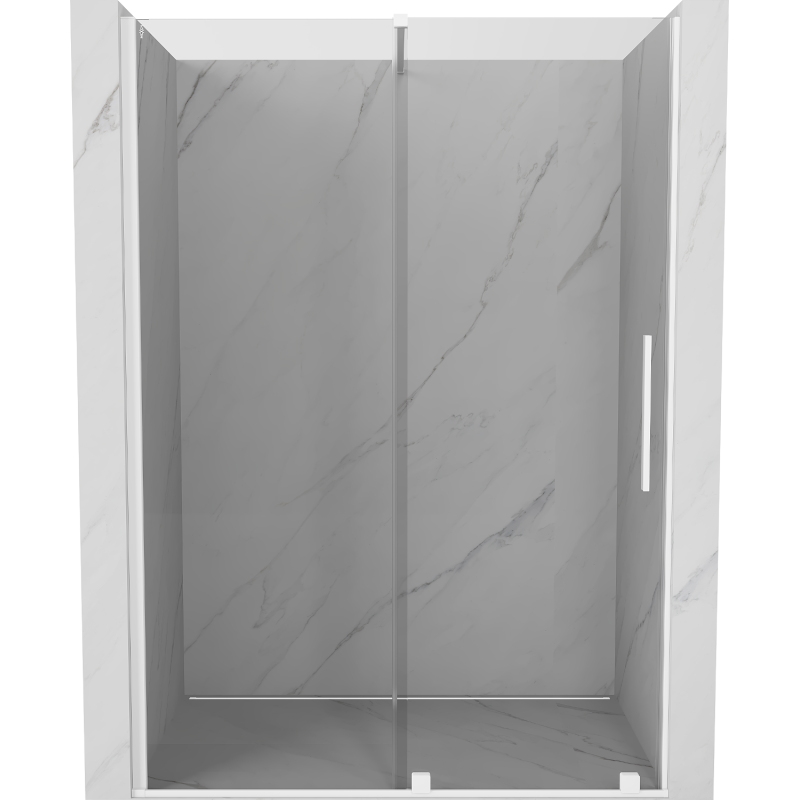 Mexen Velar drzwi prysznicowe rozsuwane 150 cm, transparent, białe - 871-150-000-01-20