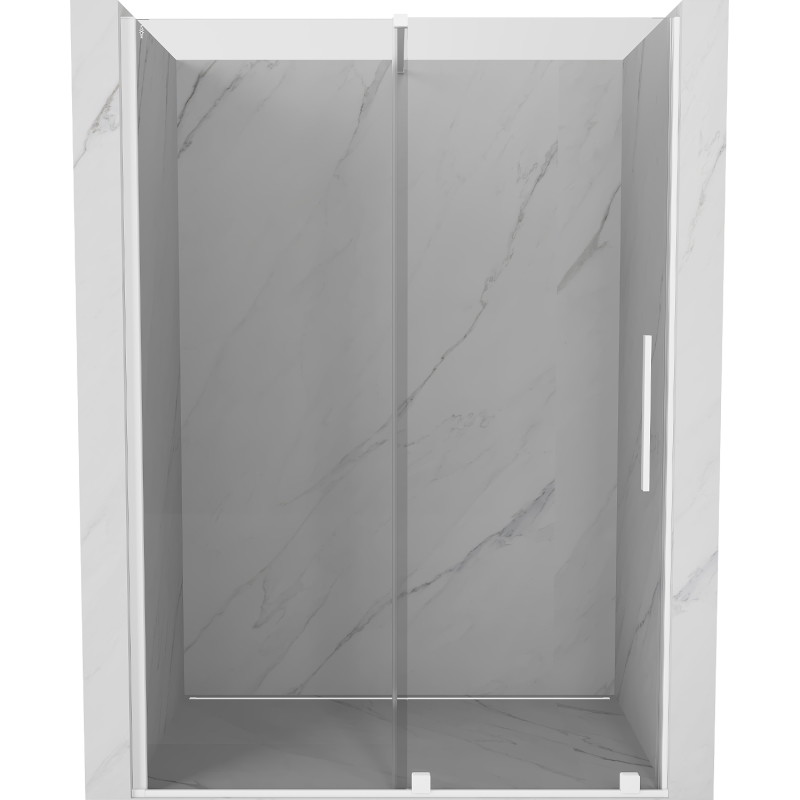 Mexen Velar sliding shower doors 150 cm, transparent, white - 871-150-000-01-20