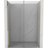 Mexen Velar drzwi prysznicowe rozsuwane 130 cm, transparent, złote - 871-130-000-01-50