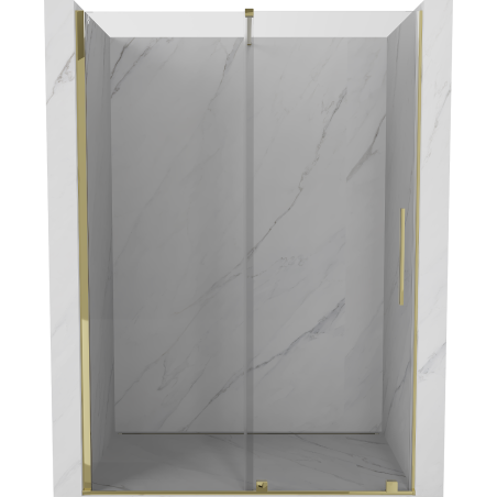 Mexen Velar Schiebetür Duschabtrennung 140 cm, transparent, gold - 871-140-000-01-50