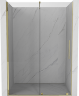 Mexen Velar drzwi prysznicowe rozsuwane 140 cm, transparent, złote - 871-140-000-01-50