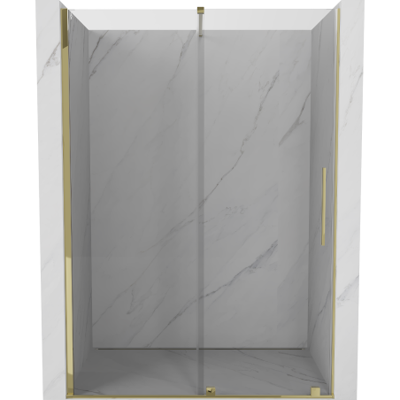 Mexen Velar drzwi prysznicowe rozsuwane 150 cm, transparent, złote - 871-150-000-01-50