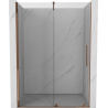 Mexen Velar drzwi prysznicowe rozsuwane 140 cm, transparent, różowe złoto - 871-140-000-01-60