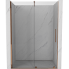 Mexen Velar drzwi prysznicowe rozsuwane 150 cm, transparent, różowe złoto - 871-150-000-01-60
