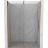 Mexen Velar schuifbare douchedeur 150 cm, transparant, geborsteld koper - 871-150-000-01-65