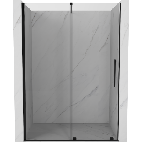 Mexen Velar klizna vrata na klizanje 130 cm, prozirna, crna - 871-130-000-01-70