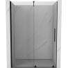 Mexen Velar drzwi prysznicowe rozsuwane 130 cm, transparent, czarne - 871-130-000-01-70