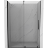 Mexen Velar drzwi prysznicowe rozsuwane 140 cm, transparent, czarne - 871-140-000-01-70