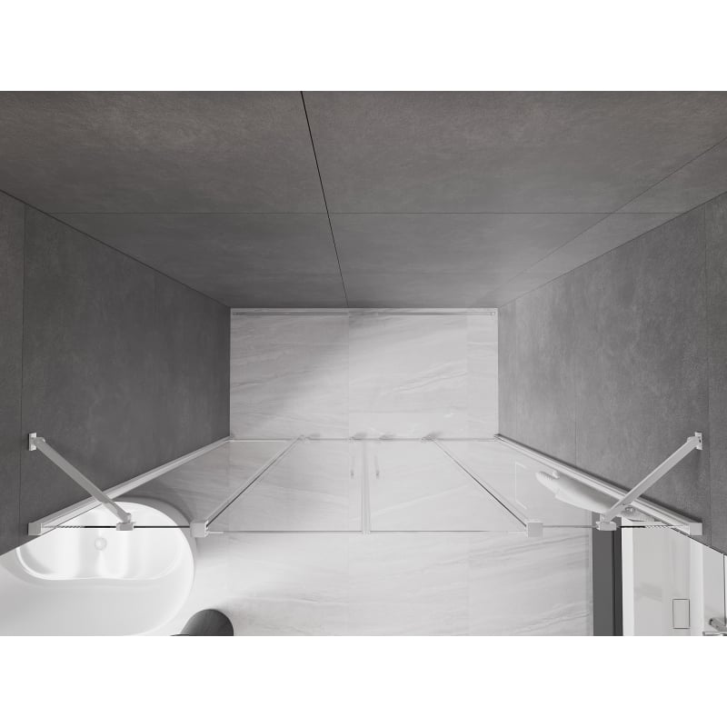 Mexen Velar Duo schuifbare douchedeuren 180 cm, transparant, chroom - 871-180-000-02-01