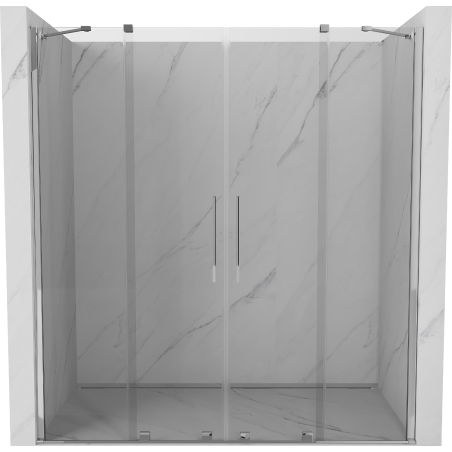 Mexen Velar Duo drzwi prysznicowe rozsuwane 200 cm, transparent, chrom - 871-200-000-02-01