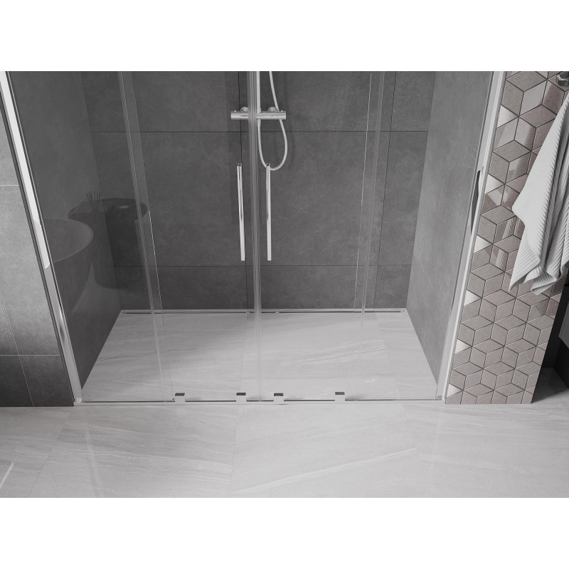 Mexen Velar Duo drzwi prysznicowe rozsuwane 170 cm, transparent, chrom - 871-170-000-02-01
