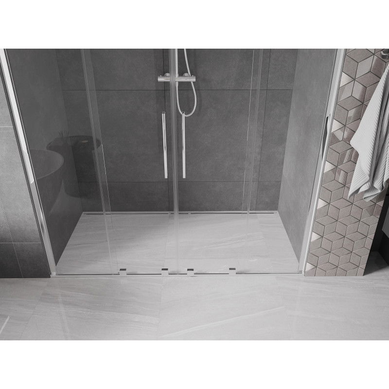 Mexen Velar Duo portes de douche coulissantes 170 cm, transparentes, chrome - 871-170-000-02-01