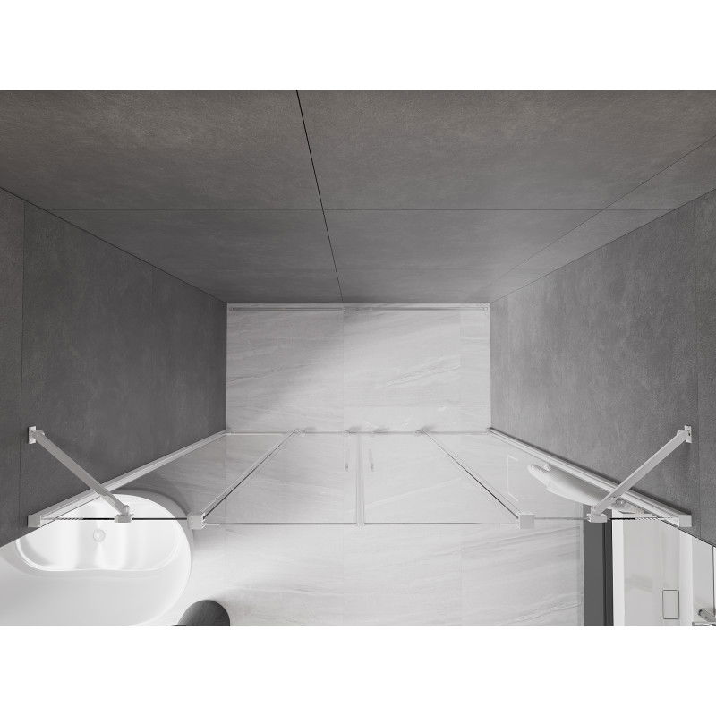 Mexen Velar Duo puertas de ducha correderas 170 cm, transparentes, cromo - 871-170-000-02-01