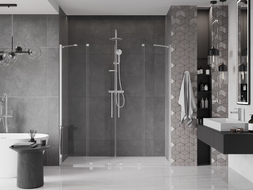 Mexen Velar Duo Sliding Shower Doors 170 cm, Transparent, Chrome - 871-170-000-02-01