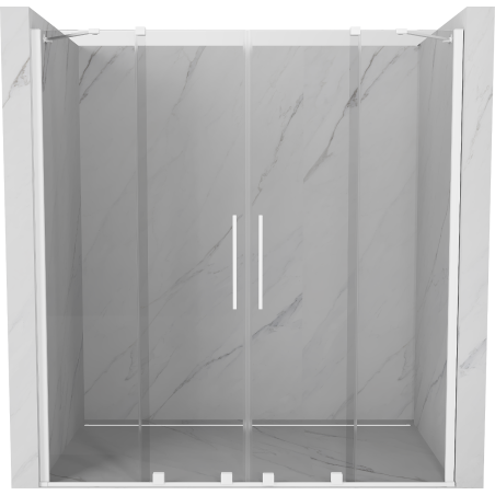 Mexen Velar Duo drzwi prysznicowe rozsuwane 170 cm, transparent, białe - 871-170-000-02-20