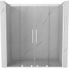 Mexen Velar Duo drzwi prysznicowe rozsuwane 180 cm, transparent, białe - 871-180-000-02-20