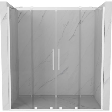 Mexen Velar Duo sliding shower doors 200 cm, transparent, white - 871-200-000-02-20