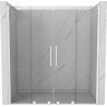 Mexen Velar Duo sliding shower doors 200 cm, transparent, white - 871-200-000-02-20