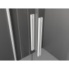 Mexen Velar Duo sliding shower doors 200 cm, transparent, white - 871-200-000-02-20