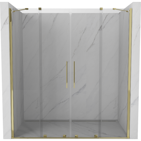 Mexen Velar Duo drzwi prysznicowe rozsuwane 170 cm, transparent, złote - 871-170-000-02-50