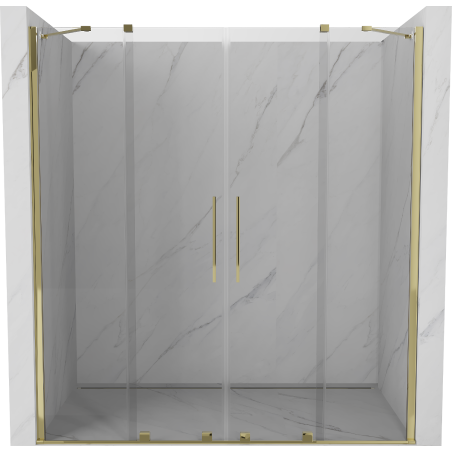 Mexen Velar Duo schuifbare douchedeuren 180 cm, transparant, goud - 871-180-000-02-50