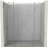 Mexen Velar Duo skjutdörrar för dusch 180 cm, transparent, guld - 871-180-000-02-50
