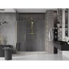 Mexen Velar Duo drzwi prysznicowe rozsuwane 200 cm, transparent, złote - 871-200-000-02-50