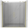 Mexen Velar Duo drzwi prysznicowe rozsuwane 180 cm, transparent, złote szczotkowane - 871-180-000-02-55