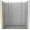 Mexen Velar Duo porte de douche coulissante 180 cm, transparent, or brossé - 871-180-000-02-55