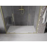 Mexen Velar Duo drzwi prysznicowe rozsuwane 200 cm, transparent, złote szczotkowane - 871-200-000-02-55