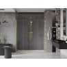 Mexen Velar Duo drzwi prysznicowe rozsuwane 200 cm, transparent, złote szczotkowane - 871-200-000-02-55