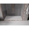 Mexen Velar Duo drzwi prysznicowe rozsuwane 180 cm, transparent, miedź szczotkowana - 871-180-000-02-65