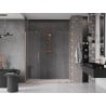 Mexen Velar Duo drzwi prysznicowe rozsuwane 180 cm, transparent, miedź szczotkowana - 871-180-000-02-65